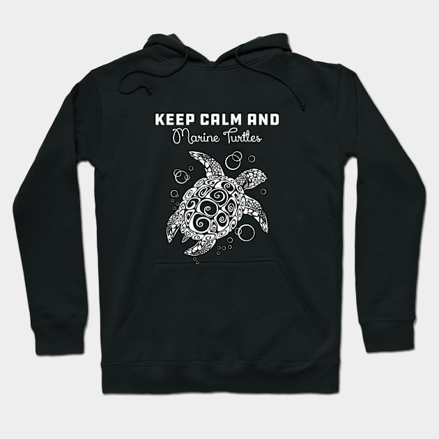 Marine Turtle - Keep calm and save marine turtles Hoodie by KC Happy Shop